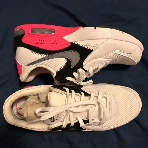 Nike Air Max White and Pink with Black Accents - Picture 3 of 6
